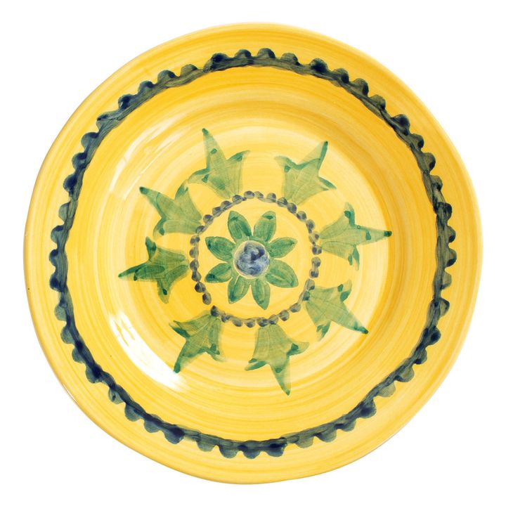 Flower Fields Plate - 22 cm | Yellow- Product image n°0