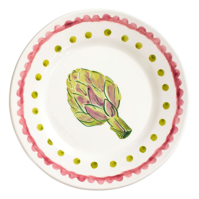 Piatto, modello: Artichoke, dimensioni: 22cm | Bianco