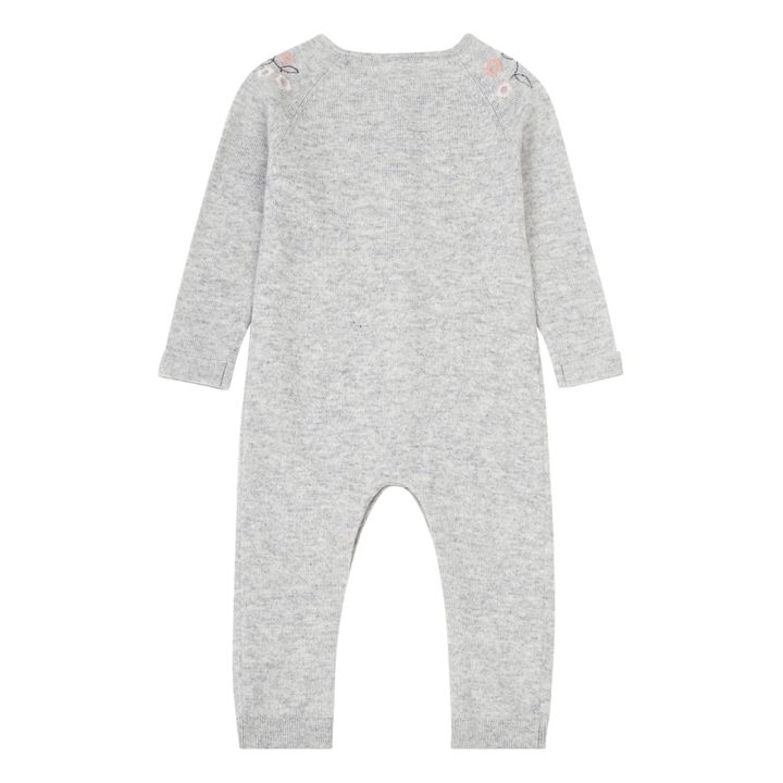 Embroidered Wool and Cashmere Jumpsuit | Gris Jaspeado- Imagen del producto n°1