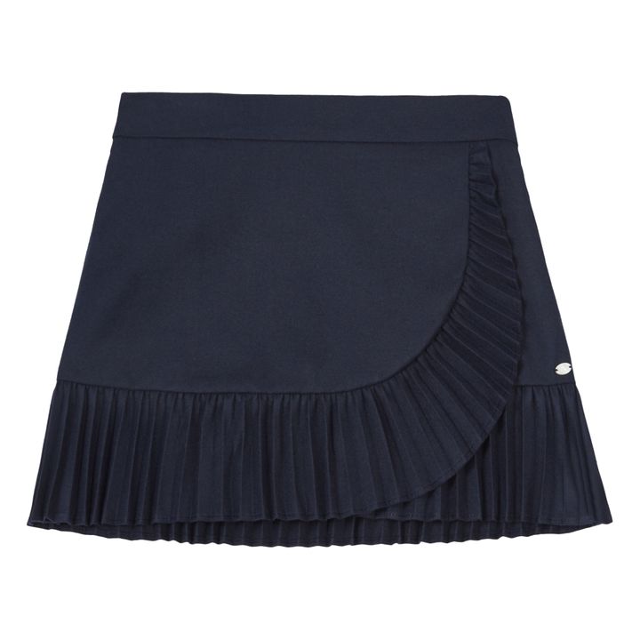 Pleated Skirt | Navy blue- Product image n°0