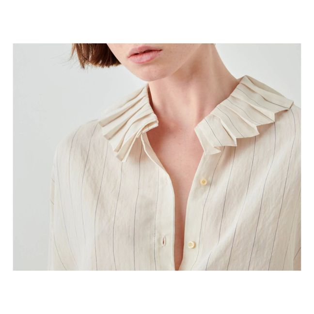 Ceciliette Striped Shirt | Ecru