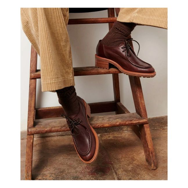 Gaspard Leather Derby Shoes | Whiskey