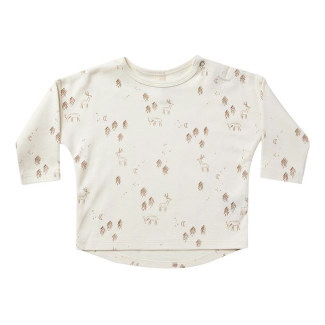 Langarmshirt aus Bio-Baumwolle | Elfenbeinfarben