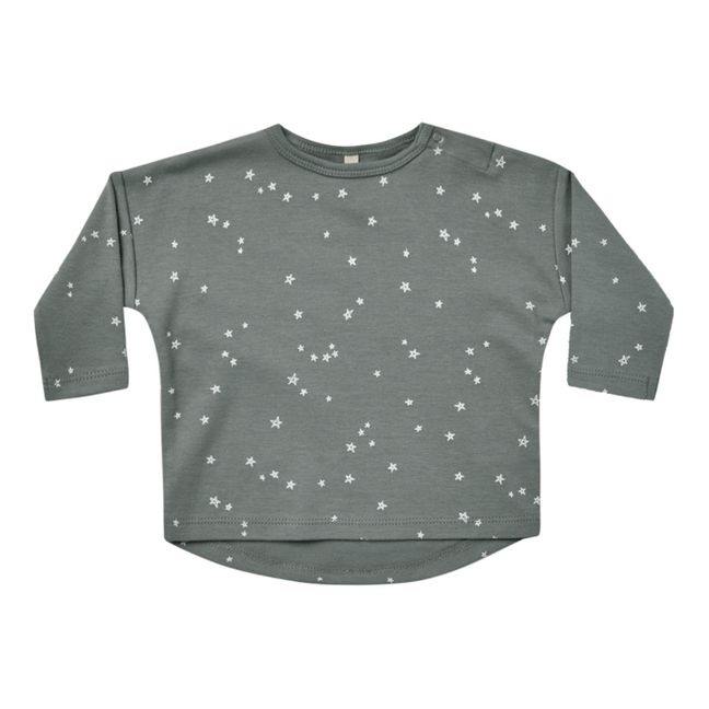Camiseta de manga larga de algodón orgánico | Gris Oscuro