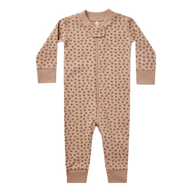 Pijama sin pies de algodón orgánico | Rosa