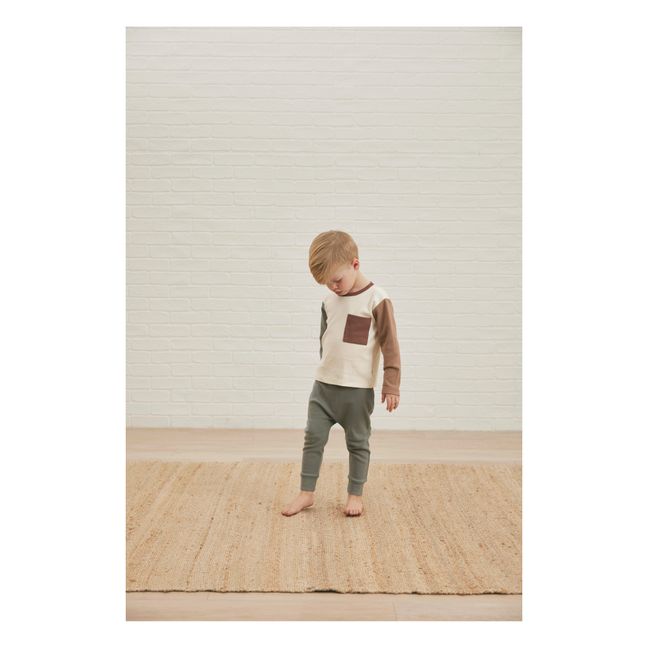 Organic Cotton Colourblock T-shirt  | Avorio