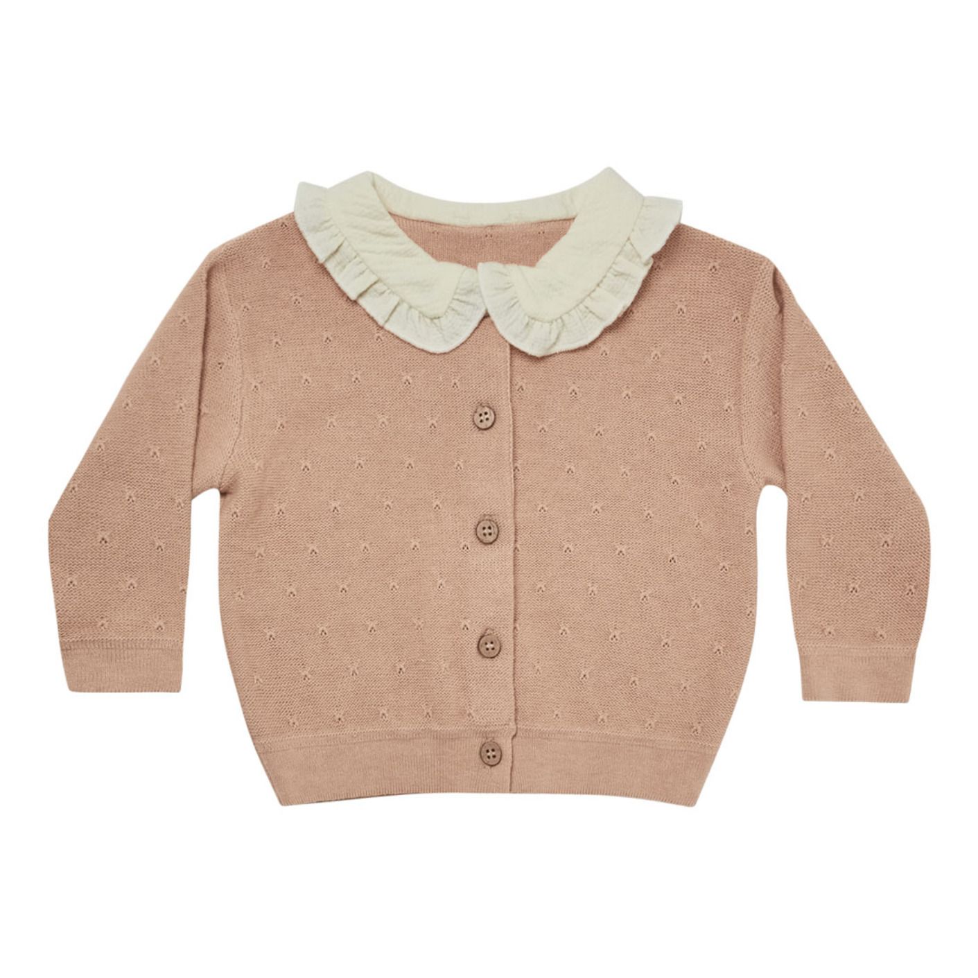 Fill Collar Cardigan | Pink- Product image n°0