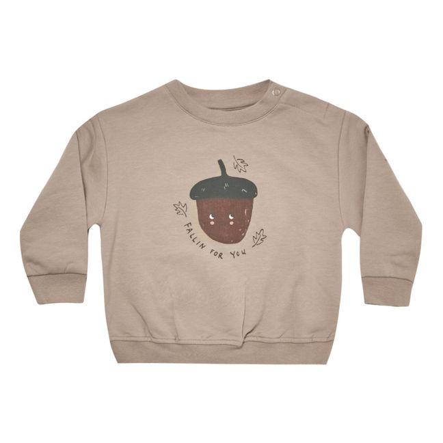 Organic Cotton Sweatshirt | Taupe grey