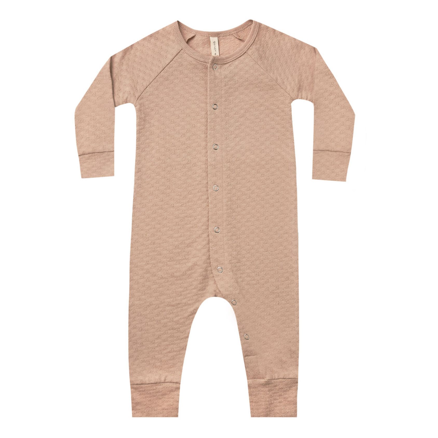 Quincy Mae - Organic Cotton Pointelle Jumpsuit - Pink | Smallable