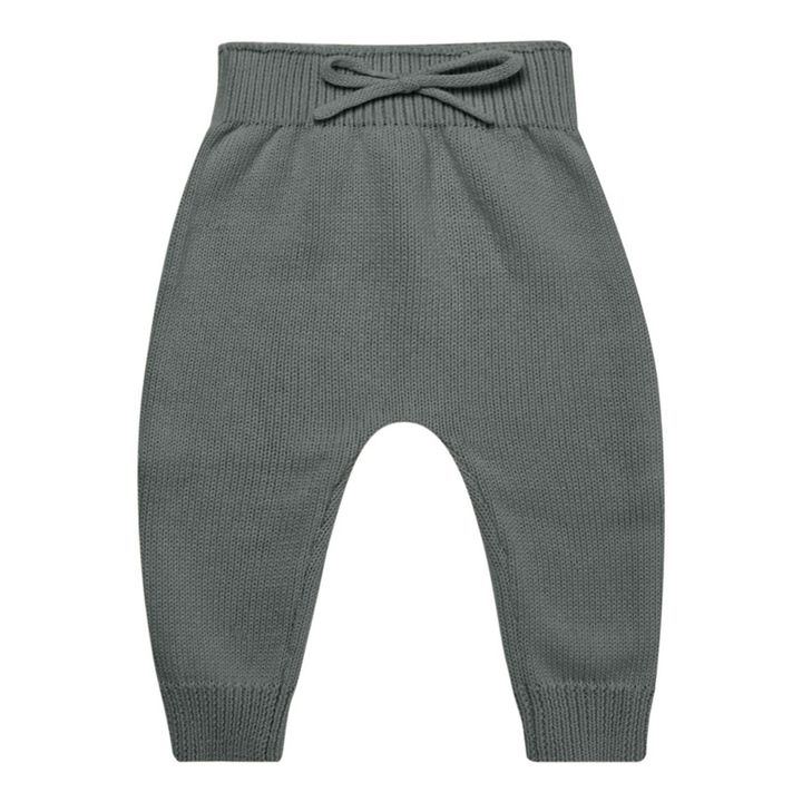 Organic Cotton Knitted Harem Pants | Dark grey- Product image n°0