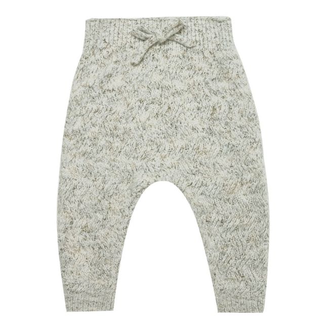 Pantaloni in stile Sarouel, articolo lavorato a maglia, articolo comodo, in cotone bio | Grigio