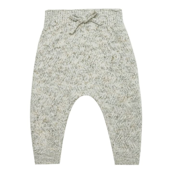 Cozy Organic Cotton Knitted Harem Pants | Grey- Product image n°0