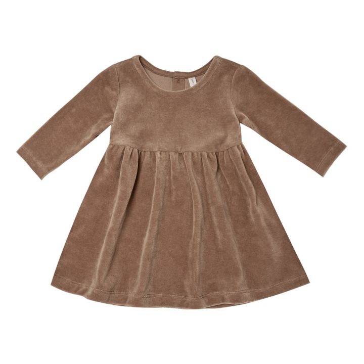 Kleid aus Biosamt | Schokoladenbraun- Produktbild Nr. 0