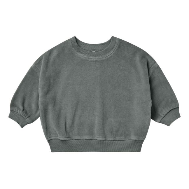 Sweatshirt Bio-Samt | Dunkelgrau