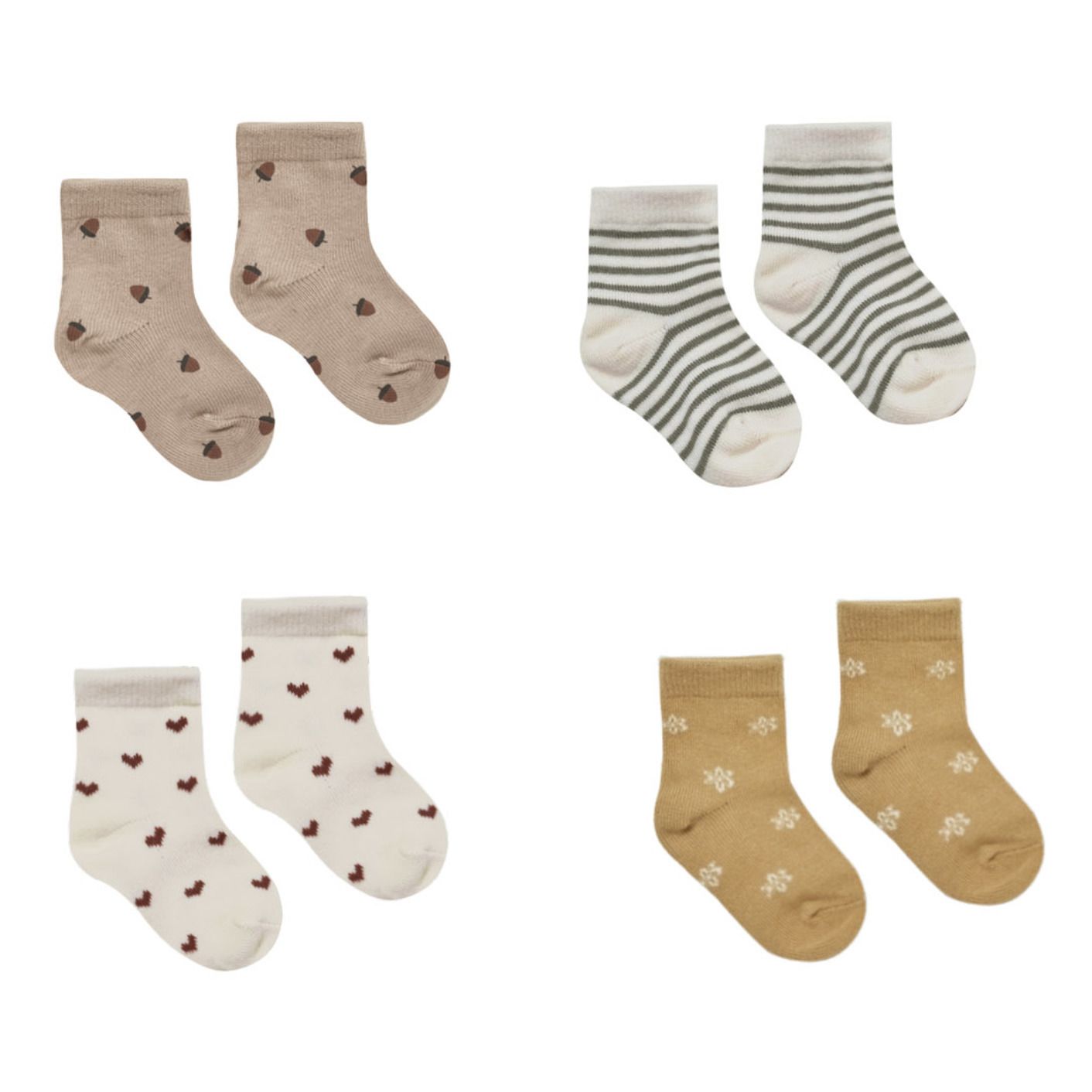Organic Cotton Socks - Set of 5 | Taupe grey- Product image n°0