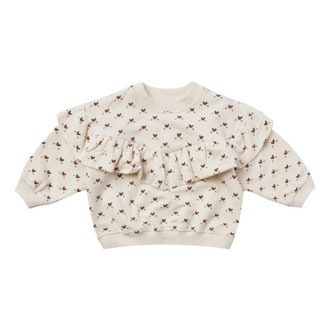 Organic Cotton Frill Sweatshirt | Ivory