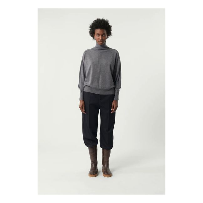 Pull Fin Nord Mérinos | Gris chiné