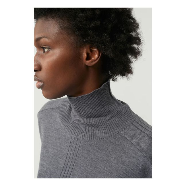 Pull Fin Nord Mérinos | Gris chiné