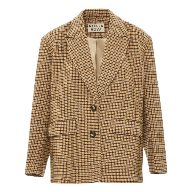 Veste Carreaux Louanna | Camel