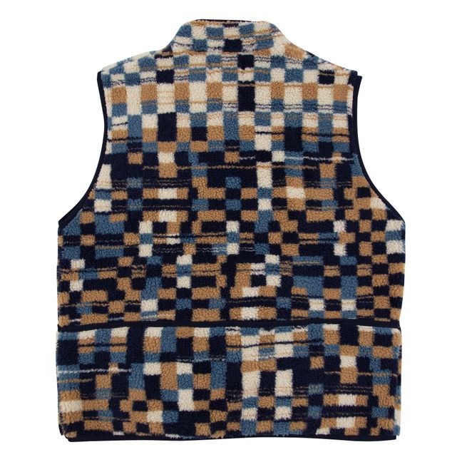 Sleeveless Puzzle Fleece Vest | Azul Marino