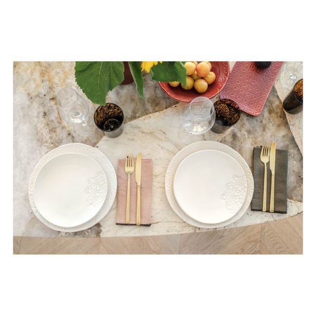 Blanca Crochet Lace Plates - Set of 2 | Chalk