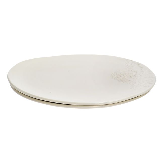 Blanca Tatoo Lace Plates - Set of 2 | Chalk