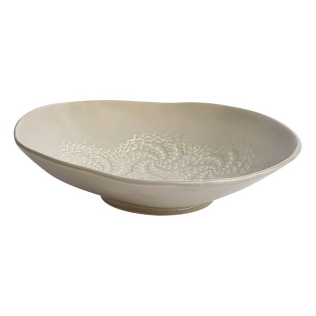 Malt Tatoo Lace Salad Bowl | Oatmeal