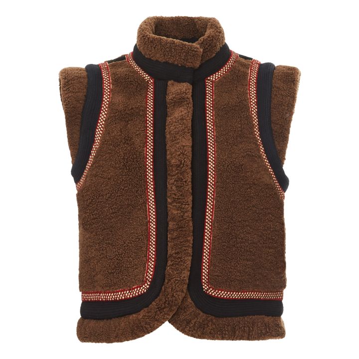 Sabli Detail Fur Vest | Marrón- Imagen del producto n°0