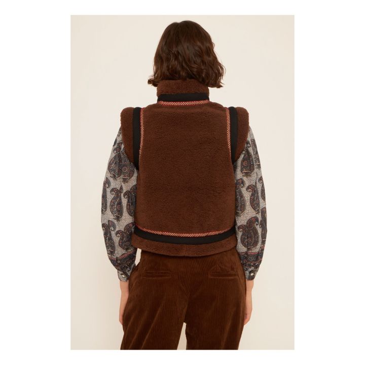 Sabli Detail Fur Vest | Marrón- Imagen del producto n°4