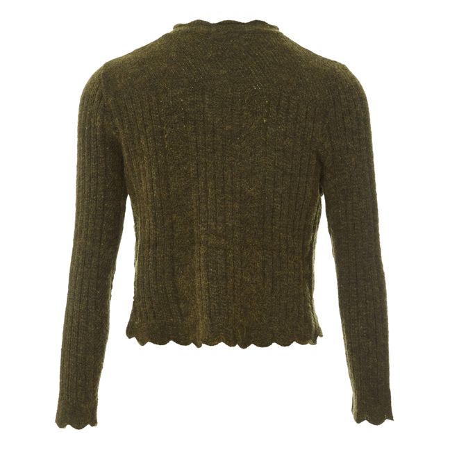 Shilloh Wool and Mohair Cardigan | Verde militare