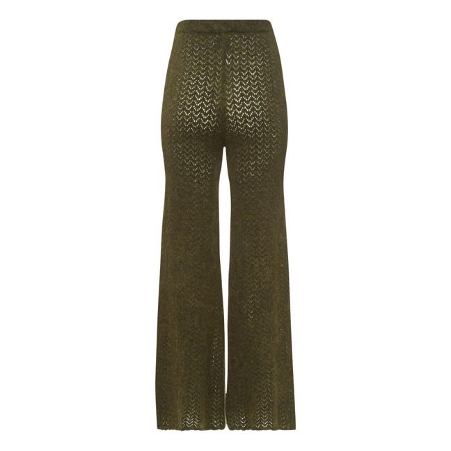 Shilloh Wool and Mohair Trousers | Verde militare