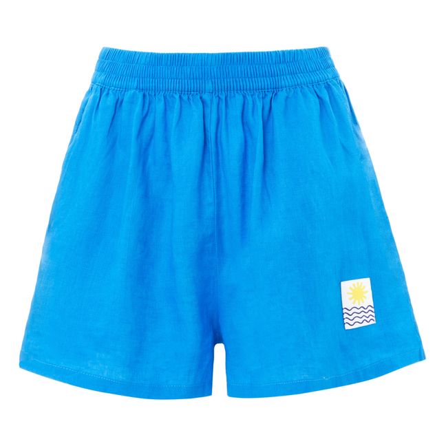Basic Linen Shorts | Azul Turquesa