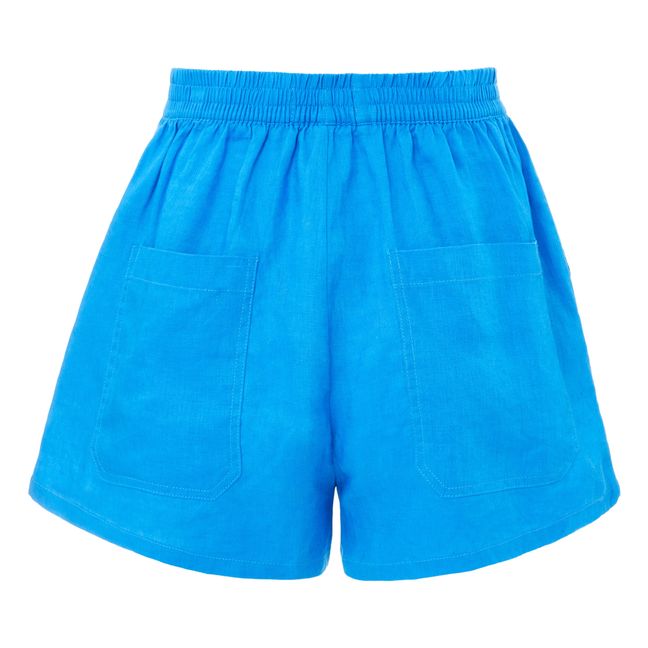 Basic Linen Shorts | Turchese