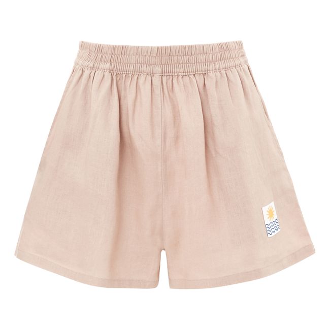 Basic Linen Shorts | Beige rosado