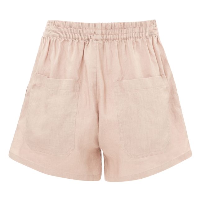 Basic Linen Shorts | Beige rosado