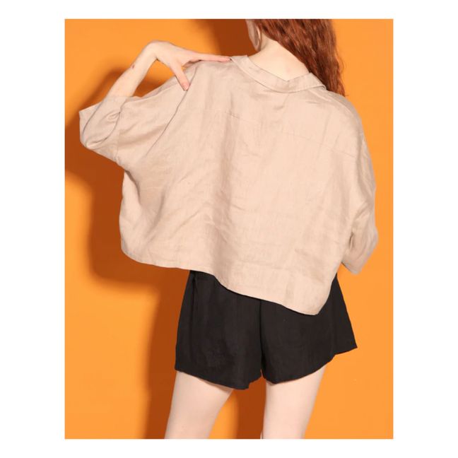 Maxim Linen Shirt | Beige pink
