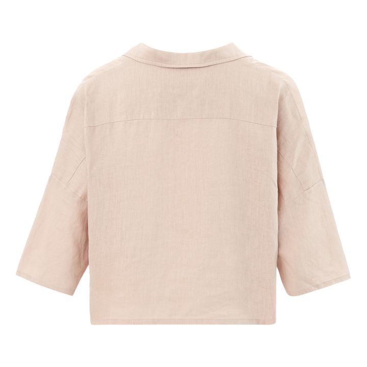 Maxim Linen Shirt | Beige rosato- Immagine del prodotto n°4