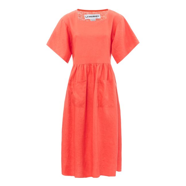 Mitch Linen Dress | Coral