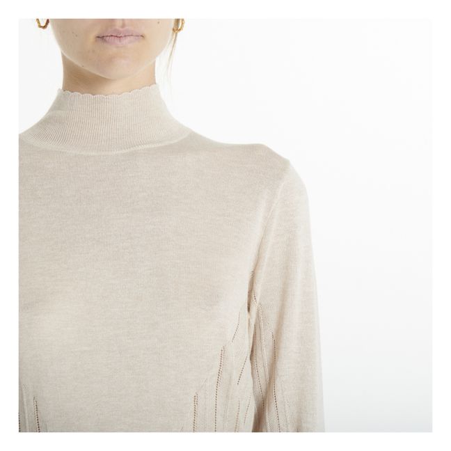 Maglione di seta Heloise | Ecru