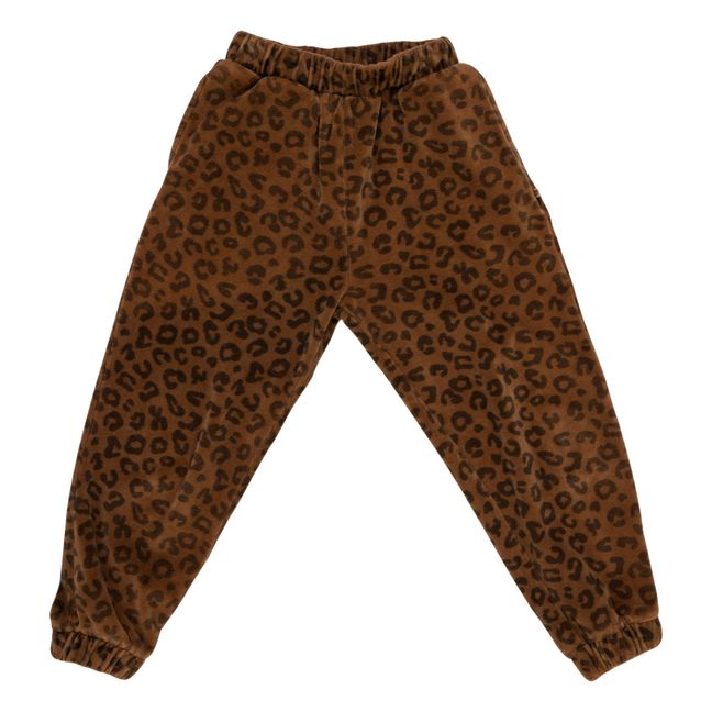 Maniques sans trous TRAIN LIKE FIGHT marron ICON LEOPARD ANIMAL PRINT