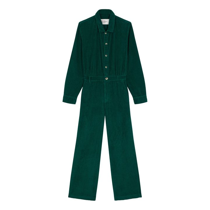 Orelie Corduroy Jumpsuit | Verde azulado- Imagen del producto n°0