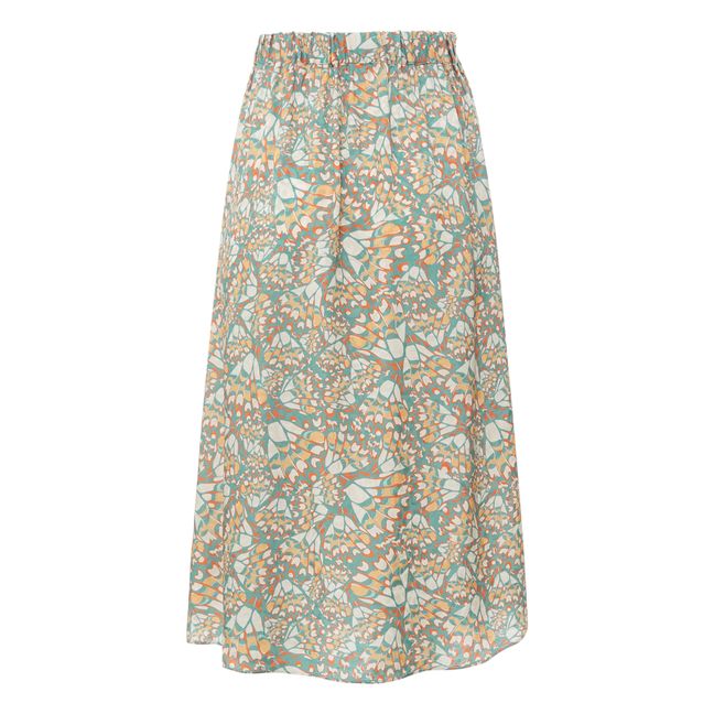 Jacquard Frill Skirt | Verde Gris
