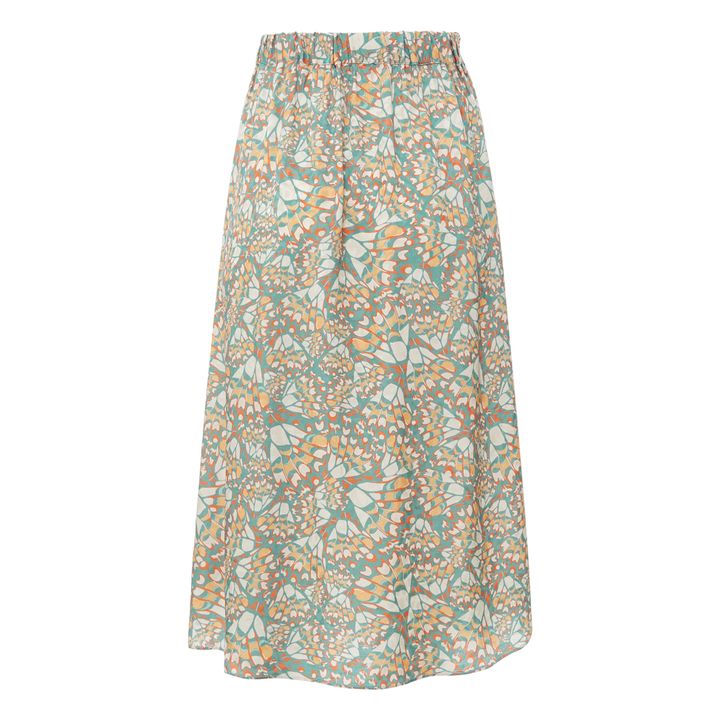 Jacquard Frill Skirt | Grün-grau- Produktbild Nr. 7