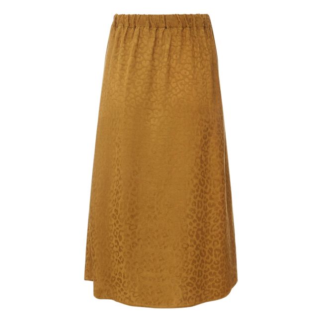 Jacquard Frill Skirt | Bronze
