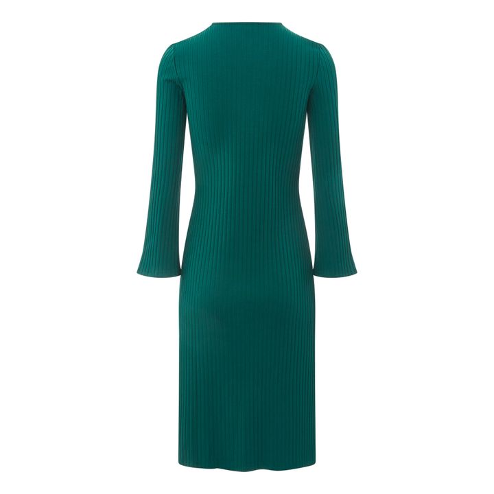 Ribbed Jersey Ring Dress | Smaragdgrün- Produktbild Nr. 4
