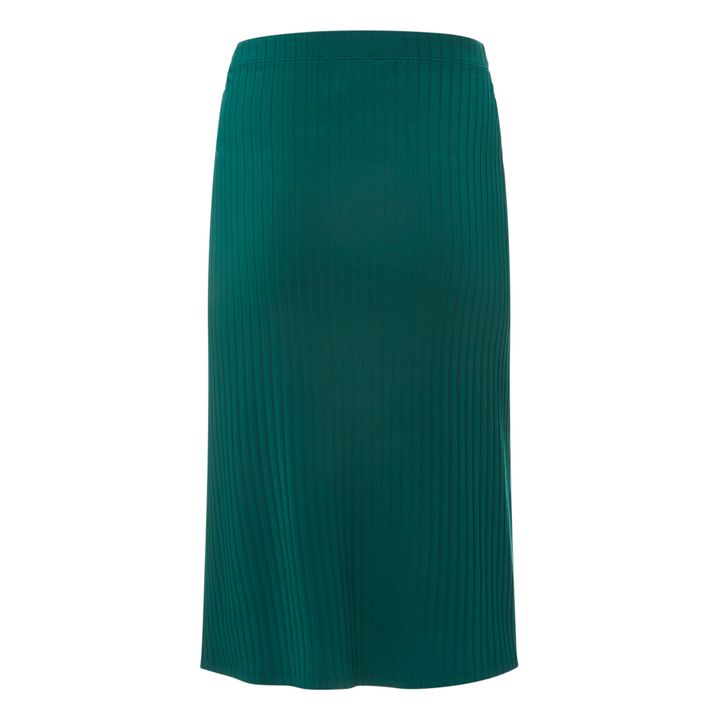 Ribbed Jersey Skirt | Smaragdgrün- Produktbild Nr. 6