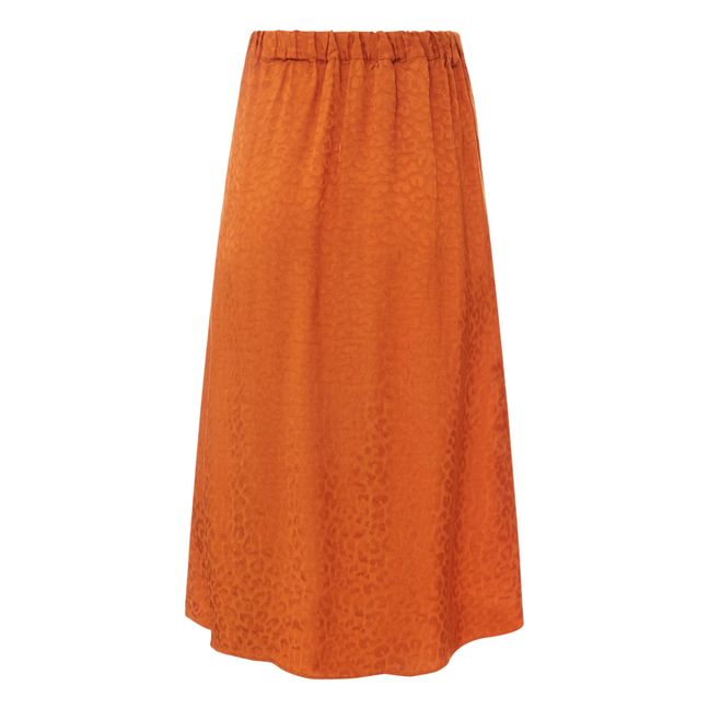 Jacquard Frill Skirt Orange