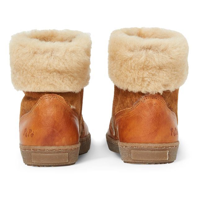 Faux Fur Boots | Caramel