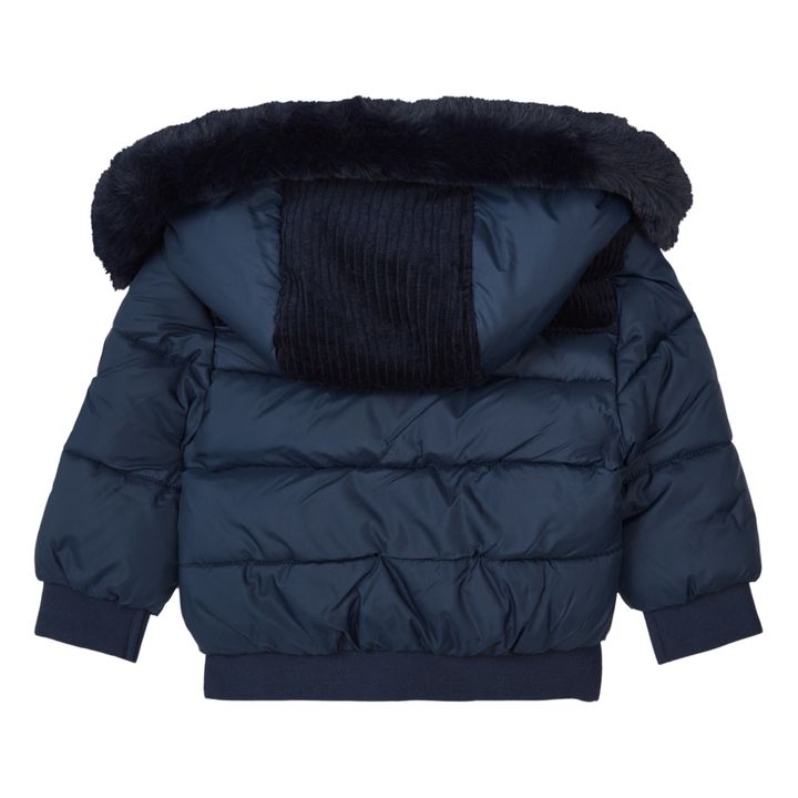Dual-Material Puffer Jacket | Azul Marino- Imagen del producto n°1
