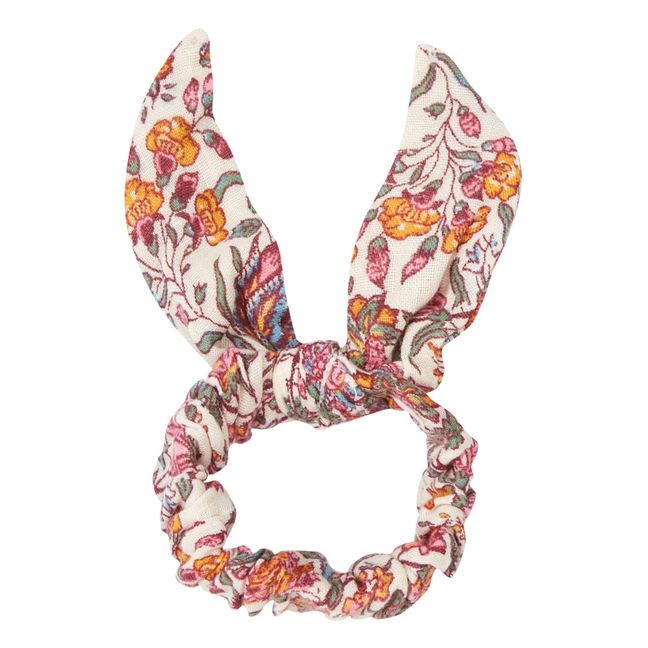 Chloe Organic Cotton Bow Scrunchie | Ecru